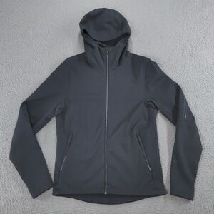 Lululemon Jacket Mens Medium Gray Hooded Full Zip Softshell Running Windbreaker